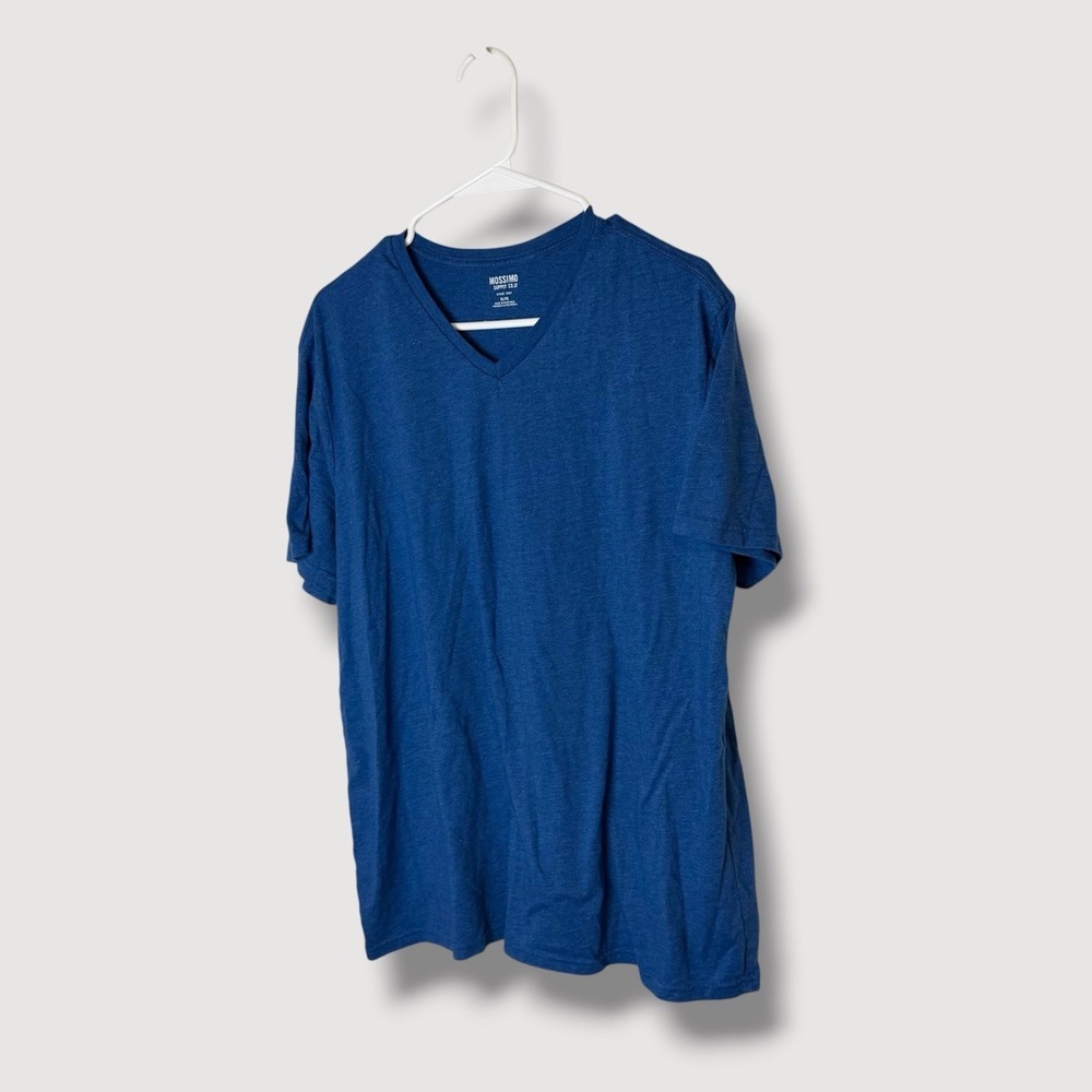 Mossimo Mens Blue V-Neck Tee Shirt Size XL